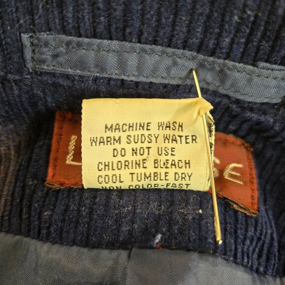 VINTAGE La Rose Old Money Academia Navy Blue Corduroy Blazer Size S/M LIKE NEW! - Picture 13 of 16